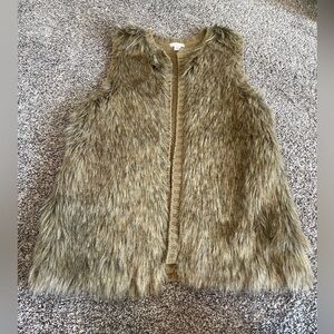 Faux Fur Vest in Brown